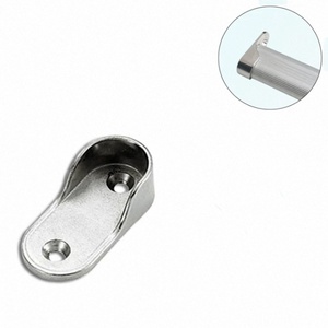 Barra ovalada para armario, cromada gruesa y pulida, de aleación de zinc duradera, soportes de ferretería para armarios - Product Image 3
