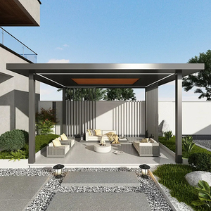 Pérgola de Aluminio con Techo Ajustable Motorizado, Pabellón de Jardín para Exteriores con Luces LED, Resistente a la Intemperie - Product Image 4