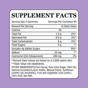 Complément Alimentaire de Haute Qualité en Gommes de <span class=keywords><strong>CoQ10</strong></span> avec Coenzyme Q10, Favorise les Niveaux d'Énergie, Améliore la Santé Cérébrale - Product Image 3