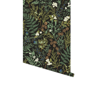 Papel Tapiz Autoadhesivo Removible de Vinilo con Diseño Personalizado de Helechos del Bosque, Calcomanía Botánica Oscura para Pared Decorativa y Renovación de Muebles - Product Image 2