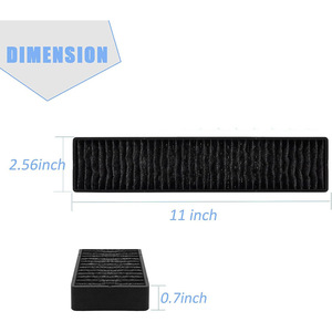 Filtre à air au charbon pour four à micro-ondes, 11 pouces x 2,56 pouces x 0,7 pouces, forte compatibilité pour les modèles LG GE - Product Image 1