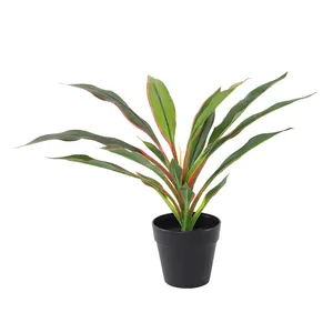 Natuurlijke Tropische Real Touch Groene Planten Indoor Outdoor Dracaena Kunstmatige Bonsai Bladeren Plant