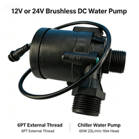 Pompe à eau à flux direct à moteur CC 88 W pour circulation de liquide de refroidissement, basse pression, contrôle entièrement automatique, électrique