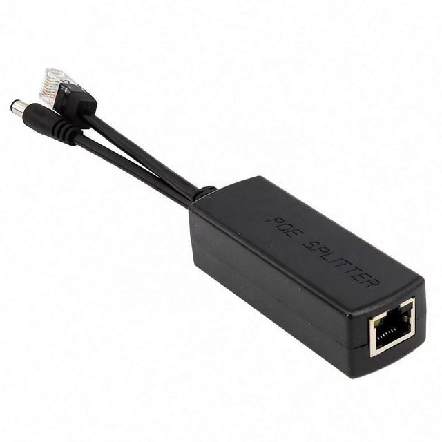 Poe Splitter DC Jack 5.5*2.1mm Power Ethernet 10/100M/1000M 9-56VDC 2.5A Adapter IP Camera PC Material Desktop Connection 2