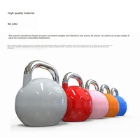 Kettlebell Professionnel Universel en Acier Inoxydable Électroplaqué Coloré pour la Compétition, Équipement de Fitness et Musculation à Poids Libres