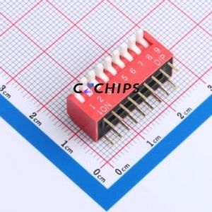 DL-09HT DIP Switch Through hole Component (THT),P=2.54mm Switch Piano Key Single Pole Single Throw 9-Bit 2.54mm - Product Image 1