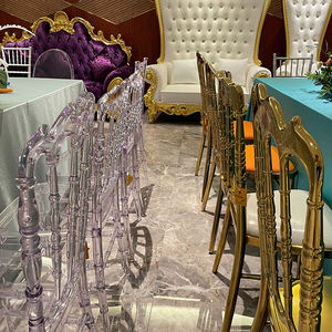 Chaises napoléon claires ambres transparentes transparentes en plastique de résine pour épouser la <span class=keywords><strong>location</strong></span> - Product Image 1