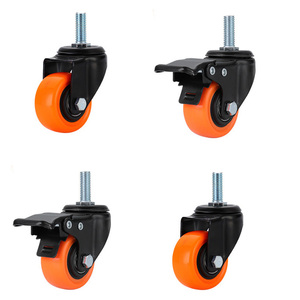 Hersteller Light Duty Möbel rollen 1,5/2/2,5 Zoll PVC Lenkräder 360-Grad-Drehschraube Typ Rolle - Product Image 1