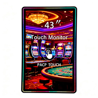 Nuevo Monitor Táctil PCAP de 43 Pulgadas, 4K UHD 3840x2160, Formato Grande Vertical, Marco LED, Gabinete Arcade, Kiosco de Autoservicio, DVI/USB para