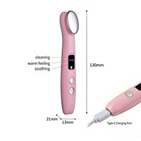 Masseur oculaire chauffant vibrant rechargeable OEM personnalisé pour réduire les cernes, les poches et les rides