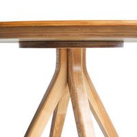 Pieds en bois massif dessus en contreplaqué Table basse forme ronde salle à manger cantine bureau conférence d'affaires zone de réception Table de négociation