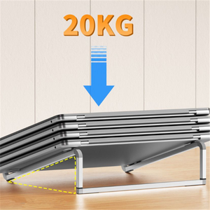 ขาตั้งแล็ปท็อปสำหรับโต๊ะทำงาน ระบายความร้อนได้ดี ที่วางโน้ตบุ๊ก ขาตั้งคอมพิวเตอร์แบบพับได้ ที่วางแล็ปท็อปแบบยกสูง - Product Image 4