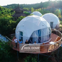 Dôme géodésique de luxe en PVC transparent pour glamping, 6m, 5m, 10m, prix usine, pour hôtel, resort, plage, désert, préfabriqué