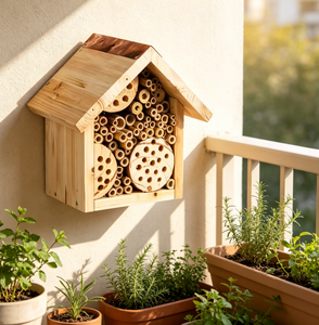 Hôtel à insectes en bois personnalisé, habitat naturel pour insectes du jardin et d'extérieur, vente en gros - Product Image 4