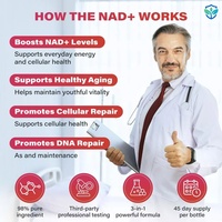 Liquide oral naturel NAD nicotinamide avec antioxydant en fibres alimentaires 30 paquets pour la santé de la peau au collagène
