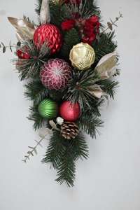 Guirnaldas de lágrima de Navidad colgantes artificiales personalizadas de alta calidad con decoración de bolas - Product Image 4