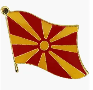Republic of North Macedonia Pin Country Pin Use Glue dropping process and Material is Zinc alloy Clothes Wear Decoration