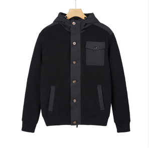 Nouvelle veste en duvet à capuche avec col rabattable, mélange de laine, fermeture éclair, style coréen, rouge, blanc, bleu - Product Image 1