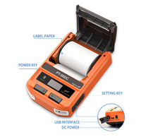 Imprimante d'étiquettes de bijoux la plus populaire 2 ''sans fil thermique code à barres câble imprimante d'étiquettes Qr Code autocollant mini imprimante portable