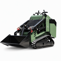 Pengiriman Gratis Mini Crawler Skid Steer Loader Multifungsi Skid Steer Loader Pertanian Kebun Diesel Compact Skid Loader