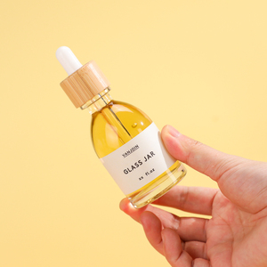 Chai tinh dầu thủy tinh trong suốt Vanjoin Custom 30ml 50ml 100ml, có thể tái sử dụng, kèm nắp nhỏ giọt bằng tre - Product Image 6