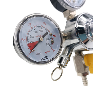 Regulador de Presión de <span class=keywords><strong>Gas</strong></span> CO2/AIRE de Latón Popular para Kegerator CGA320 KLF KLF07-01, Modelo con Presión Máxima de Entrada de 3000 PSI - Product Image 4