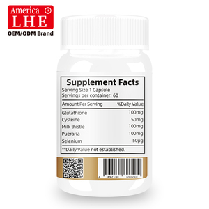 Fabricant OEM de suppléments de glutathion avec extrait de chardon-Marie pour la fonction du système immunitaire, 60 capsules végétales de glutathion - Product Image 3