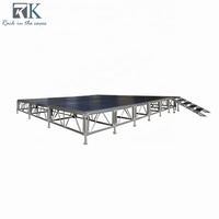Plateforme de scène portable en bois pour événements extérieurs, concerts et grandes manifestations, 4x8 mètres