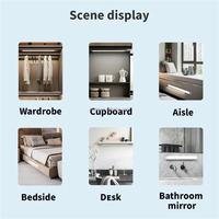 Lampe de garde-robe LED automatique activée par le mouvement USB Rechargeable pour chambre placard intérieur éclairage de nuit sans fil