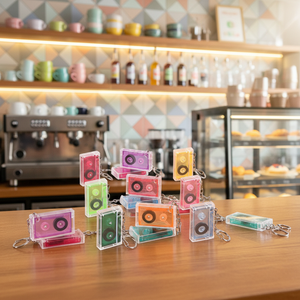 Llavero Personalizado con Diseño de Casete Vintage, Mini Álbum, CD, Canción, Regalo Musical, Llavero de Vinilo con Inducción - Product Image 2