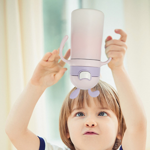 กระติกน้ำเด็กปลอดสาร BPA พร้อมหูจับถอดได้ เปิดง่ายด้วยคลิกเดียว หลอดซิลิโคน แก้วน้ำเก็บความร้อนสองชั้นสุญญากาศ - Product Image 2