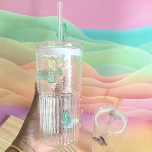 Tasse créative papillon fée style InS pour fruits et thé, tasse à paille résistante aux hautes températures pour la maison - Product Image 2