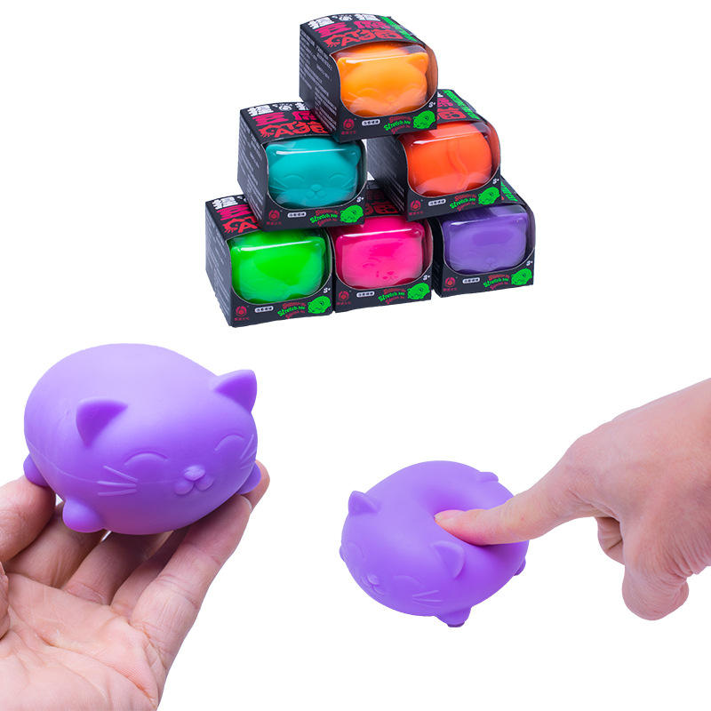 Hot Selling Stress Balls Fidget Toys Suit Cool Cat Stress Relief Balls Squeeze Toys for Releasing Pressure