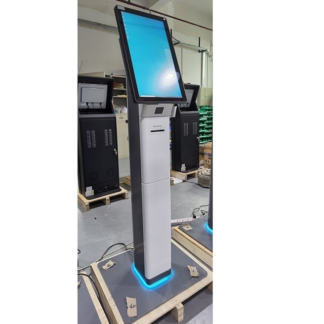 Free Standing Interactive Self Service Touch Screen TVM Ticket Vending Machine