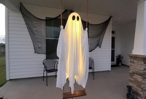 Nouvelle Grande Tête de Mort Suspendue pour <span class=keywords><strong>Halloween</strong></span>, Décoration de Cour en Forme de Tête de Pirate Fantôme, Vente en Gros - Product Image 3