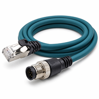 Câble Ethernet industriel étanche M12 vers RJ45 IP67, blindé, résistant aux UV, en PUR, pour applications solaires photovoltaïques