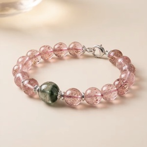 Bracelet en améthyste naturelle et or rose, perles de 10 mm, style bureau/carrière pour femmes et hommes. Bijoux de protection et de guérison pour soulager l'anxiété - Product Image 2