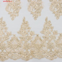 Tissu de dentelle brodé en cordon Randa Guipure, voile 3D, maille, tulle, sequins, perles, Fila Encaje Guatemala