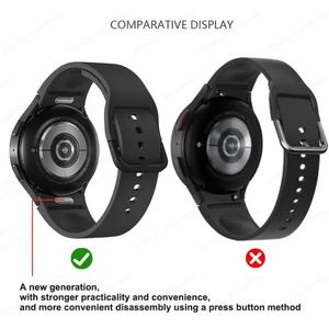Tschick 20mm pour <span class=keywords><strong>SAMSUNG</strong></span> Galaxy <span class=keywords><strong>Watch</strong></span> 6 <span class=keywords><strong>5</strong></span> 4 Series Sport Band avec fermeture à boucle en T Remplacement de la montre Bracelet de fixation en un clic - Product Image 4