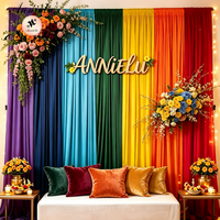ANNIELU Rideaux de fond modernes et colorés en polyester et élasthanne extensibles dans les quatre sens pour la décoration de mariages, événements, fêtes et scènes