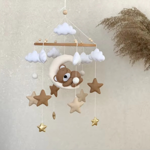 Accessori Minimalisti per Cameretta, Decorazione Personalizzata con Animali, Mobile per Culla con Orsetto di Peluche per Bambini e Bambine - Product Image 6