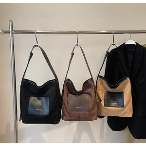 2025 vente chaude nouveau sac à bandoulière épissage marron et noir, design élégant, sac à main à la mode pour femmes - Product Image 2