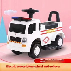 Camion de pompiers électrique pour enfants, ambulance, <span class=keywords><strong>tricycle</strong></span>, jouet pour bébé de 2 à 5 ans, voiture télécommandée, matière plastique - Product Image 2