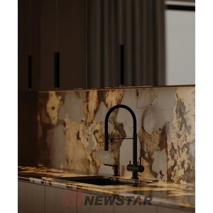 Modern Translucent Pandora Quartzite Kitchen Island Home Hotel Kitchen Island Marble Countertop - Product Image 6