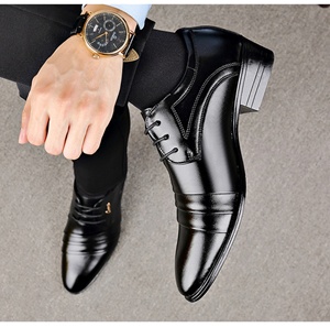 Chaussures décontractées à enfiler en cuir véritable, à bout carré, à plateforme haute, motif écossais, légères, confortables, grandes tailles, pour tous - Product Image 2