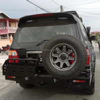 Kit de Parachoques Delantero Todoterreno 4x4 para Lexus LX470, de Acero Resistente, Impermeable, con Soportes para Cabrestante y Barra Protectora con Luces LED