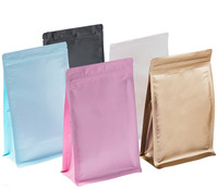 Sachets d'emballage pour café et thé personnalisés imprimés, 1/2 lb, 1 lb, 2 lb, à fond plat, avec valve, refermables et anti-odeur