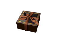 Boîte rigide en carton personnalisée de luxe, colorée, avec couvercle carré, fenêtre transparente et ruban, pour cadeaux de la Saint-Valentin