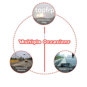 Prix d'usine Durable OD 8mm * L 1220mm Marqueur de route en fibre de verre FRP Snow Sign Pole - Product Image 6