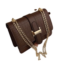 Diseñador de lujo PU cuero moda cadena artículo un hombro cocodrilo estampado niñas mujeres señoras bolso